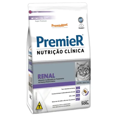 Ração Premier Nutrição Clínica Renal Gatos Adultos 500g