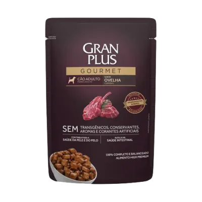 Ração Úmida Granplus Gourmet Cães Adultos Ovelha 100g