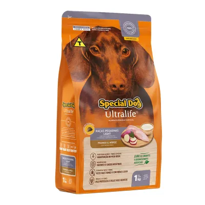 Ração Special Dog Ultralife Raças Pequenas Light Sabor Frango & Arroz 1kg