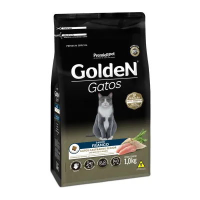 Ração Golden Gatos Castrados Sênior Frango 1kg