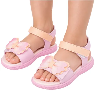 Sandália Pampili Papete Infantil Bia Laço - Rosa Danone 763024