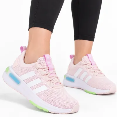 Tênis Adidas Racer Tr23 Rosa E Branco