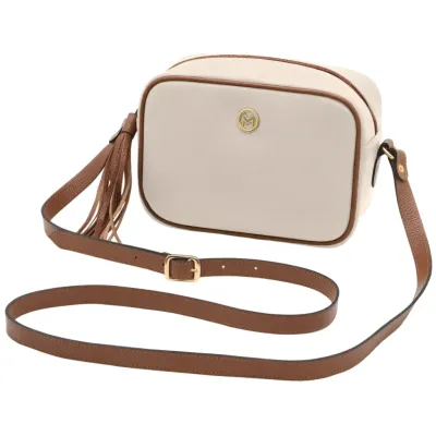Bolsa Transversal Couro Mariart Titânio-off/camel