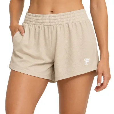 Shorts Fila Feminino Esportivo-creme