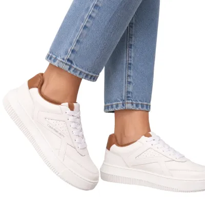 Tênis Calvin Klein Jeans Chunky Couro-branco Cf6pc43te717