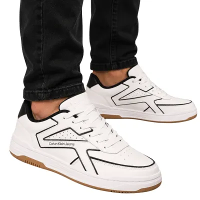 Tênis Calvin Klein Jeans Court Streetwear-branco Cm6pc43te733