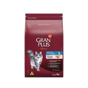 Ração Granplus Menu Gatos Adultos Castrados Salmão E Arroz 3kg