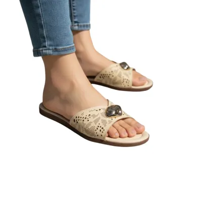 Rasteira Dakota Feminina Cream Db901