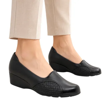 Sapato Modare Anabela Joanete Ultraconforto Feminino -preto 7014.229
