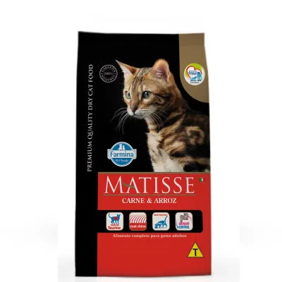 Ração Matisse Gatos Adultos Carne E Arroz 800g
