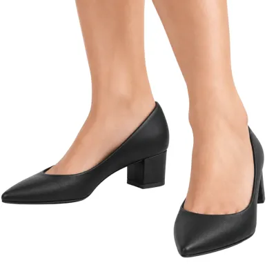 Sapato Bebecê Scarpin Salto Bloco Baixo-preto T3616-807sd4