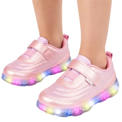 Tênis De Led Pampili Infantil Feminino Liz - Rosa 682121