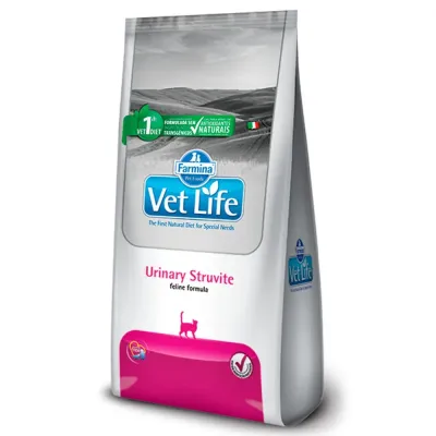 Ração Farmina Vet Life Feline Urinary Struvite Paracom Distúrbios Urinários 7.5kg