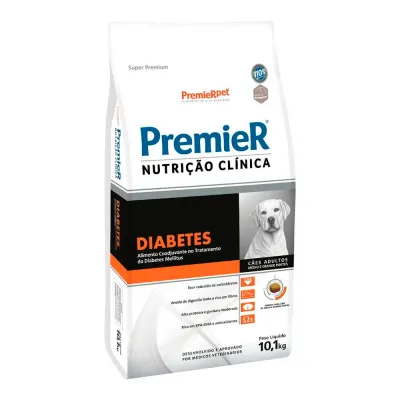 Ração Premier Diabetes Para Cães Raças Médio E Grande 10,1kg