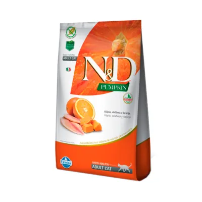 Ração Pumpkin N&D Para Gatos Adultos Sabor Tilápia