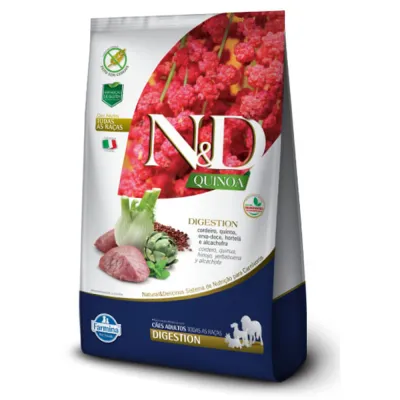 Ração N&D Quinoa Cães Adultos Digestion Cordeiro 800g