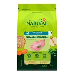 Ração Guabi Natural Gato Adulto Castrado Frango E Arroz Integral 1,5 Kg