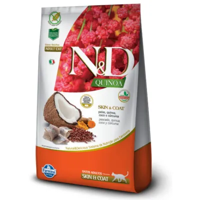 Ração N&D Quinoa Gatos Adultos Skin & Coat Peixe 400g