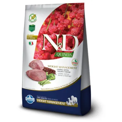 Ração N&D Quinoa Cães Adultos Weight Cordeiro 800g