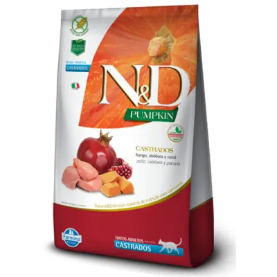 Ração N&D Pumpkin Gatos Adultos Castrados Frango 400g