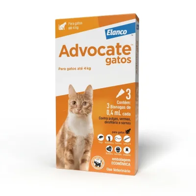 COMBO ADVOCATE GATOS 0,4 ML ATÉ 4KG