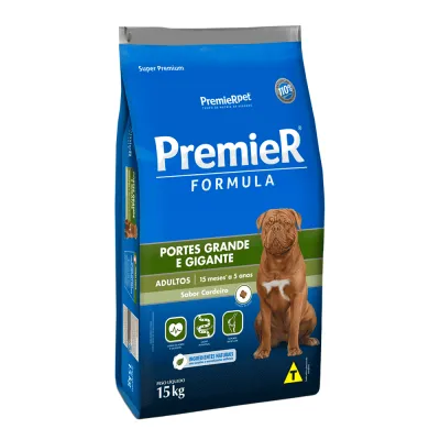 Ração Premier Cães Adultos Raças Grandes E Gigantes Cordeiro 15kg