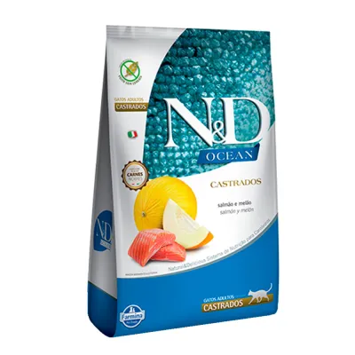 Ração N&D Ocean Gatos Adultos Castrados Salmão E Melão 1.5kg