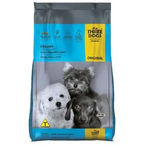 Ração para Cães Three Dogs Original Filhotes para Mini - 10,1kg