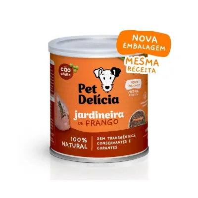 Ração Úmida Pet Delícia Cães Jardineira De Frango 320g