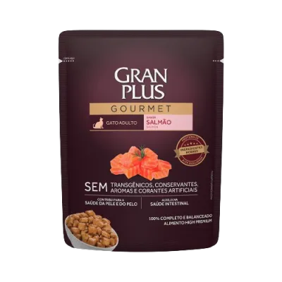 Gran Plus Sachê Gourmet Gatos Adultos Salmão 85g
