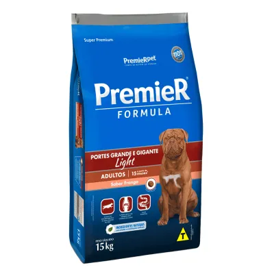 Ração Premier Formula Light Cães Adultos Raças Grandes E Gigantes Frango 15kg