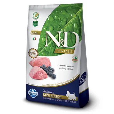 Ração N&D Prime Cães Adultos Mini Cordeiro E Blueberry 800g
