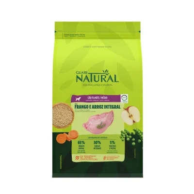 Ração Guabi Natural Cães Filhotes Médios Frango E Arroz Integral 2.50kg