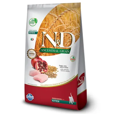 Ração N&D Ancestral Grain Gatos Filhotes Frango 400g