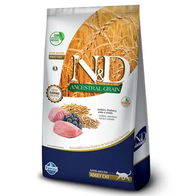 Ração N&D Ancestral Grain Gatos Adultos Cordeiro 400g