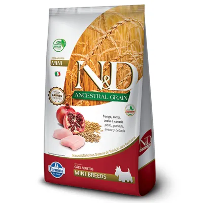 Ração N&D Ancestral Grain Cães Adultos Mini Frango 800g