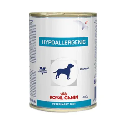 Ração Úmida Royal Canin Lata Canine Veterinary Diet Hypoallergenic Wet Para Cães 400 G