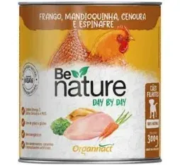 Ração Úmida Para Cães Filhotes Sabor Patê Frango, Mandioquinha, Cenoura E Espinafre Be Nature 300g
