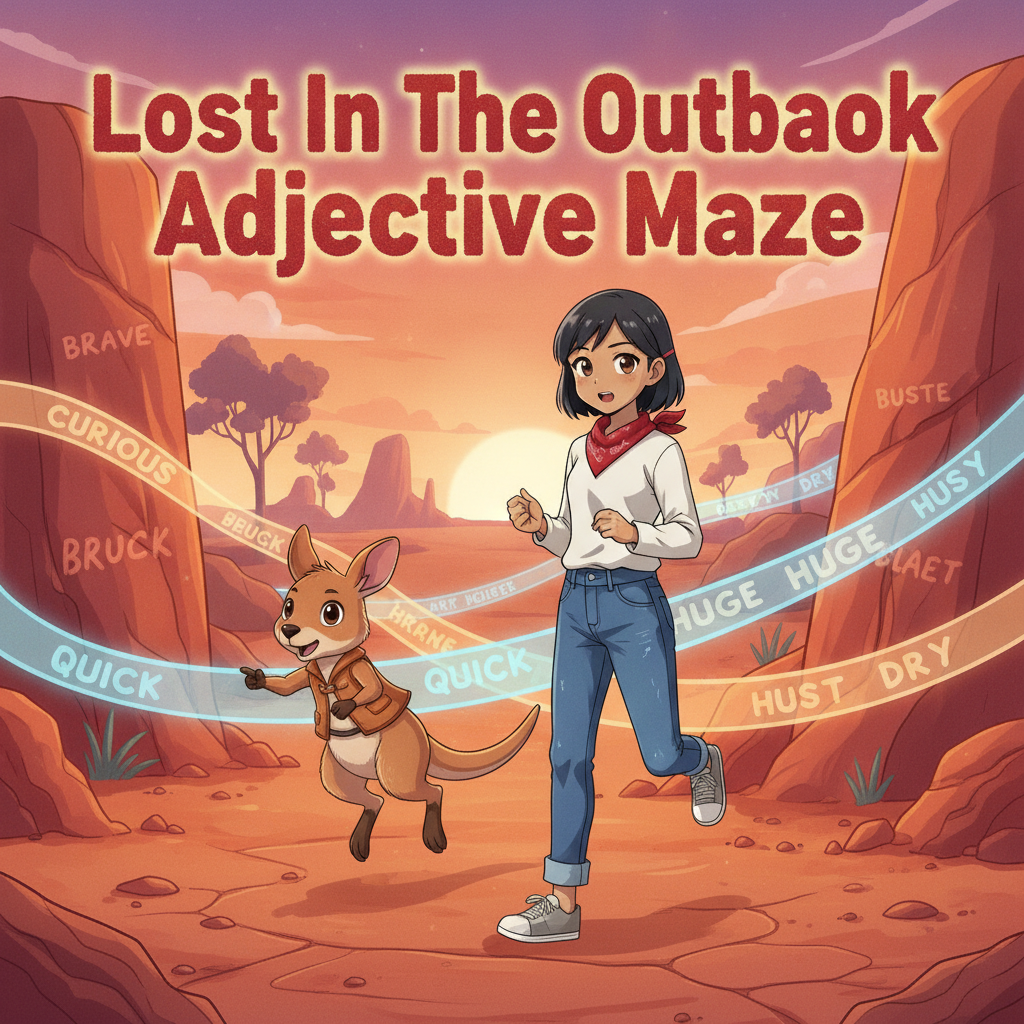Lost In The Outback Adjective Maze
