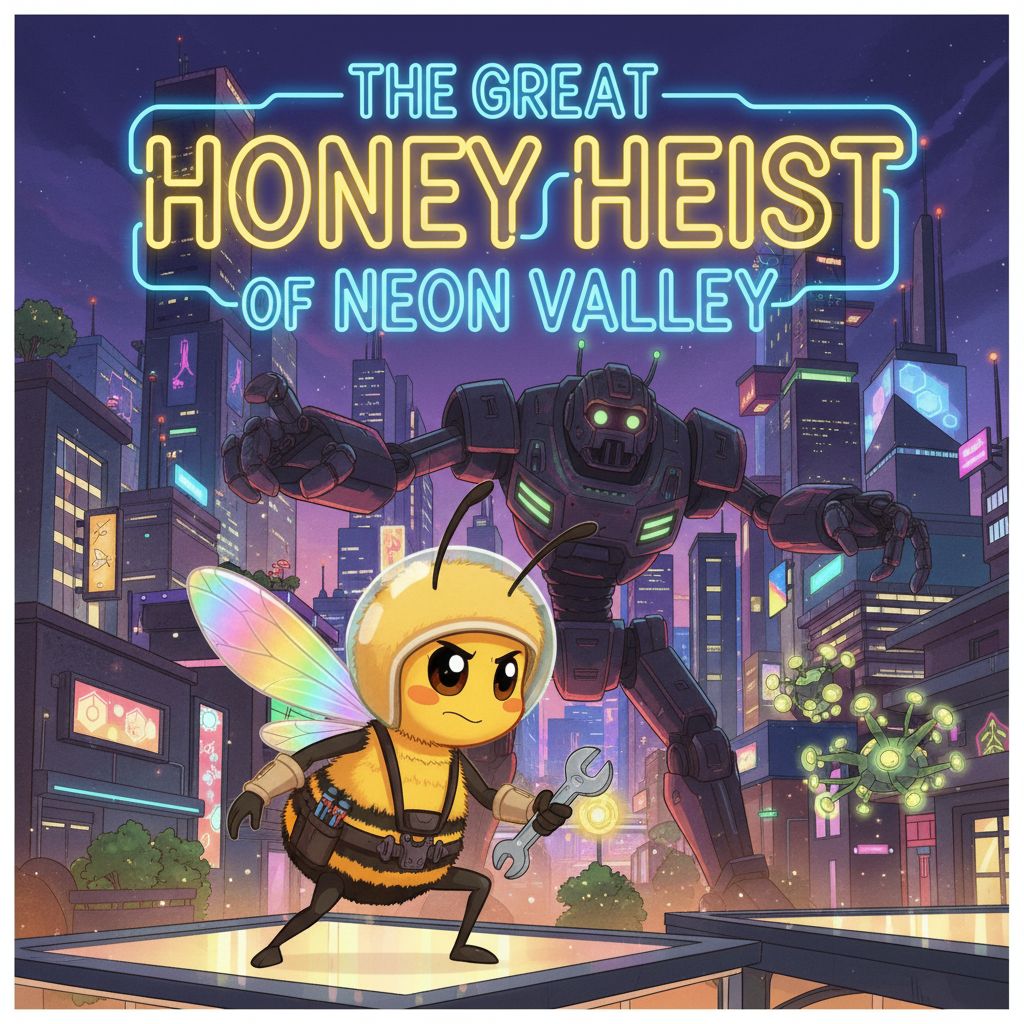 The Great Honey Heist of Neon Valley