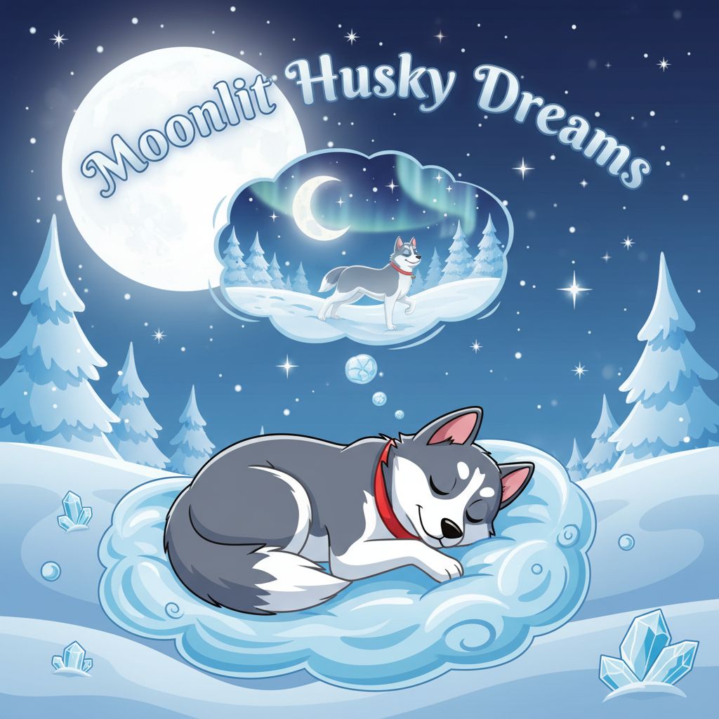 Moonlit Husky Dreams