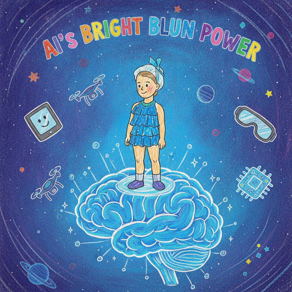 AI's Bright Blue Brain Power