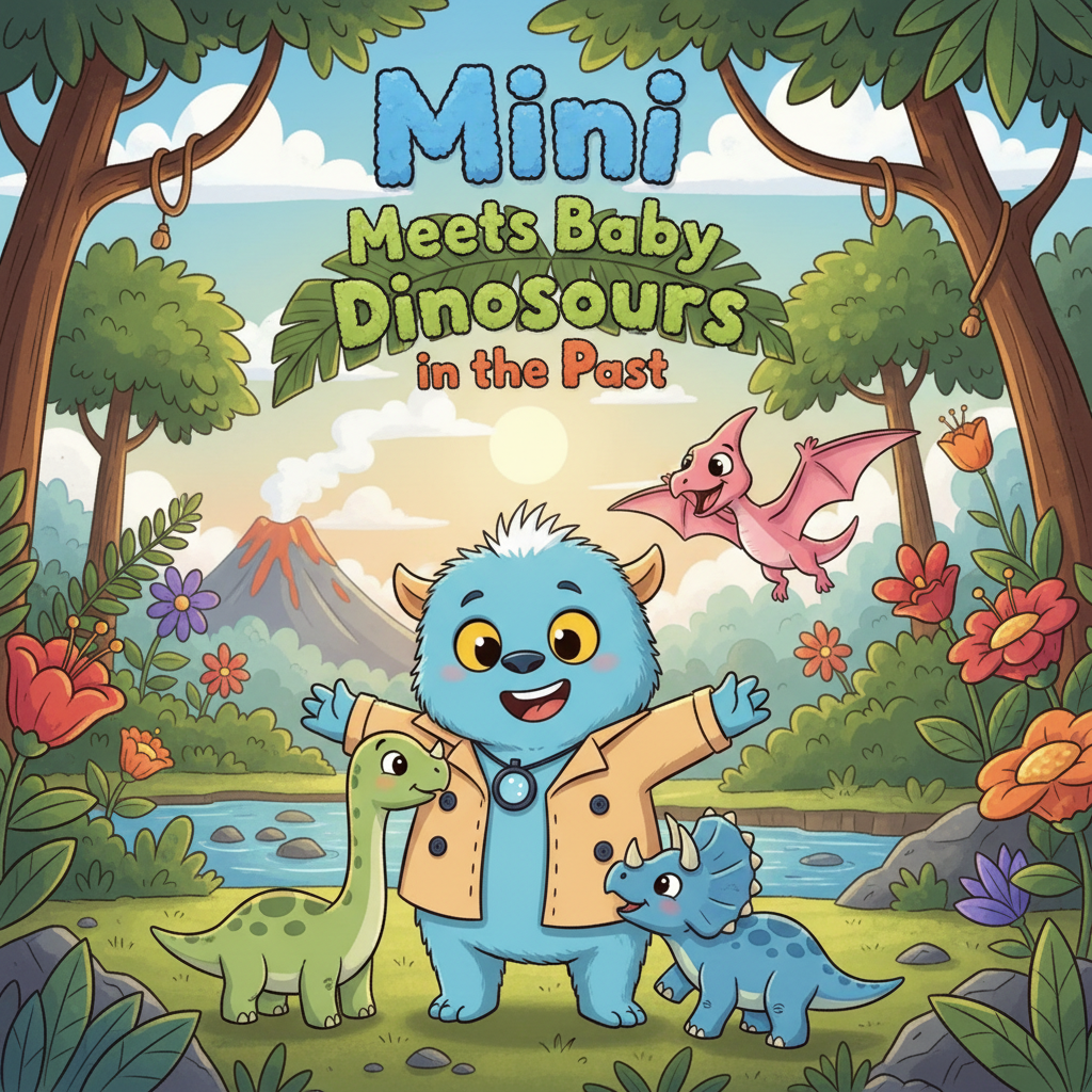 Mini Meets Baby Dinosaurs in the Past