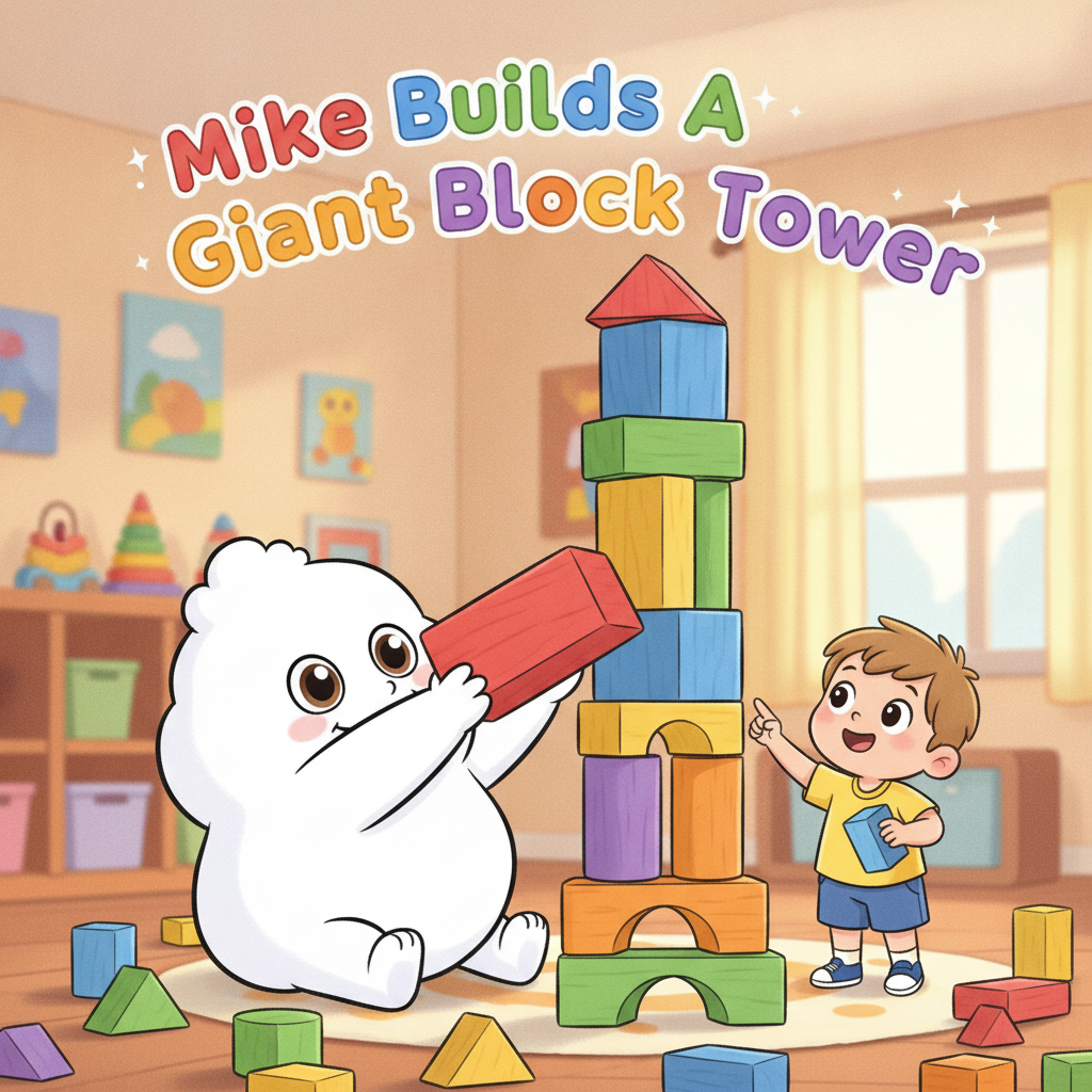 Mike Builds A Giant Block Tower