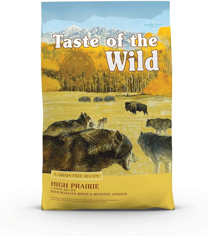 Taste of the Wild High Prairie Grain-Free Dry Dog Food.