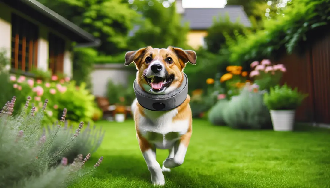  En la imagen se puede ver a un perro feliz y saludable corriendo en un jardín bien cuidado. El perro lleva un collar antiparasitario, que es una medida efectiva para prevenir la leishmaniasis, una enfermedad transmitida por mosquitos. El jardín está lleno de vegetación y flores, lo que resalta la importancia de mantener un entorno limpio y protegido contra los insectos vectores de enfermedades. El uso de collares antiparasitarios es una de las estrategias clave para evitar las picaduras de mosquitos flebótomos y, por lo tanto, prevenir la leishmaniasis en los perros.