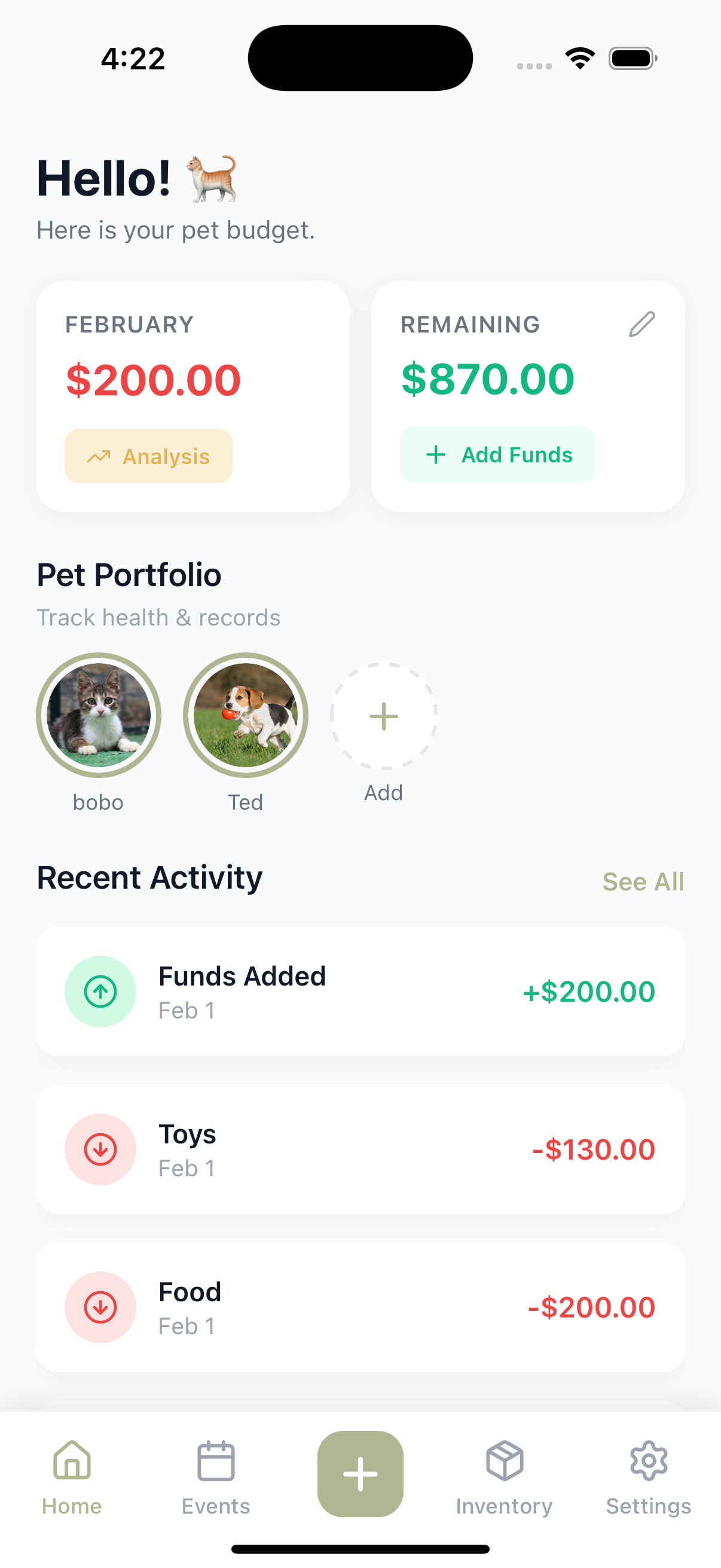 PetPriceHero Home Screen