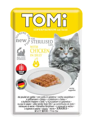 Tomi with Chicken for Sterilised Cats in Jelly (85G)