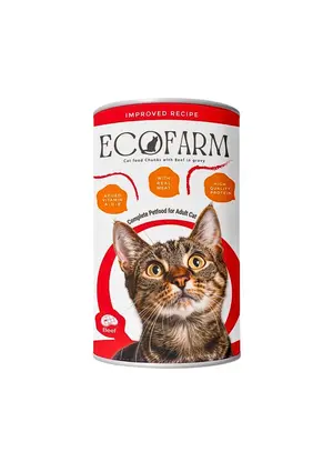 ECOFARM Chunks Wet Food With beef in Gravy 400g