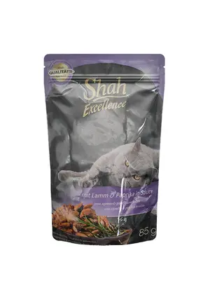 Shah Excellence WetFood For Cats With Lamb & Paprika in sauce85g